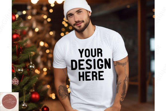 Beautiful Men Christmas T-Shirt Mockup20 Graphics