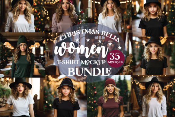 Christmas Bella T-Shirt Mockup: Graphics for Christmas New Year