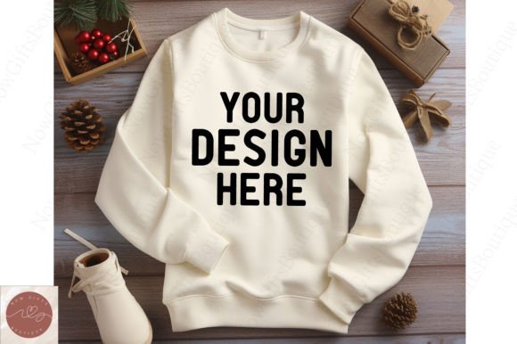 Christmas Sweater Mockup for Hoodies & Graphics