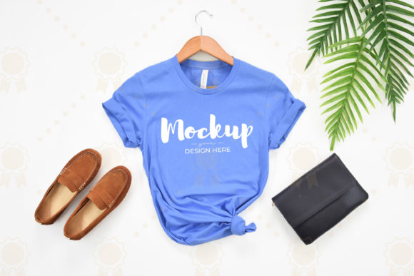 Columbia Blue Shirt Mockup: Graphics for T-Shirts