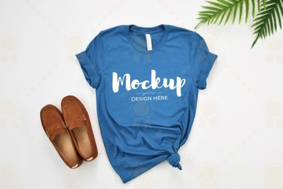 Deep Teal Shirt Mockup for Graphics & T-Shirts