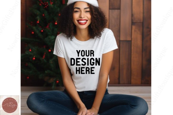 Graphics for T-Shirts: Nice Women Christmas Mockup 21