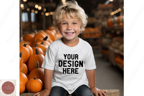 Halloween Baby T-shirt Mockup 4: Graphics for Baby Kids Clothing