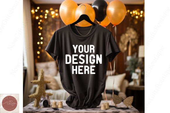 Happy New Year Men Mockup 53: Graphics for T-Shirts