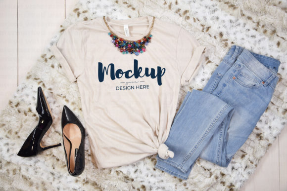 Heather Dust Mock Up: Graphics for T-Shirts