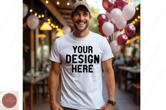 Men New Year Mockup: T-Shirts & Graphics