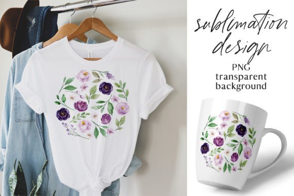 Violet Roses Graphics for T-Shirt Designs