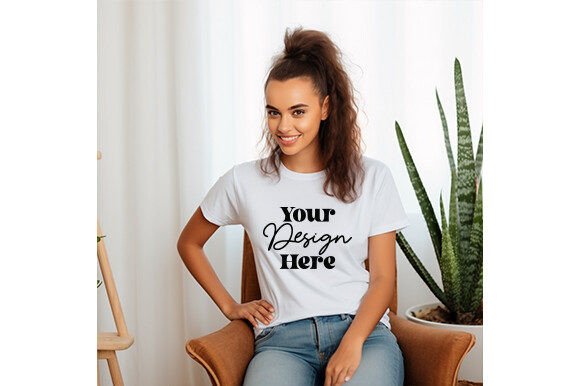 White Bella Canvas 3001 Women Mockup 59 Review